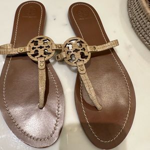 Tory Burch sandals, worn 2x, size 10